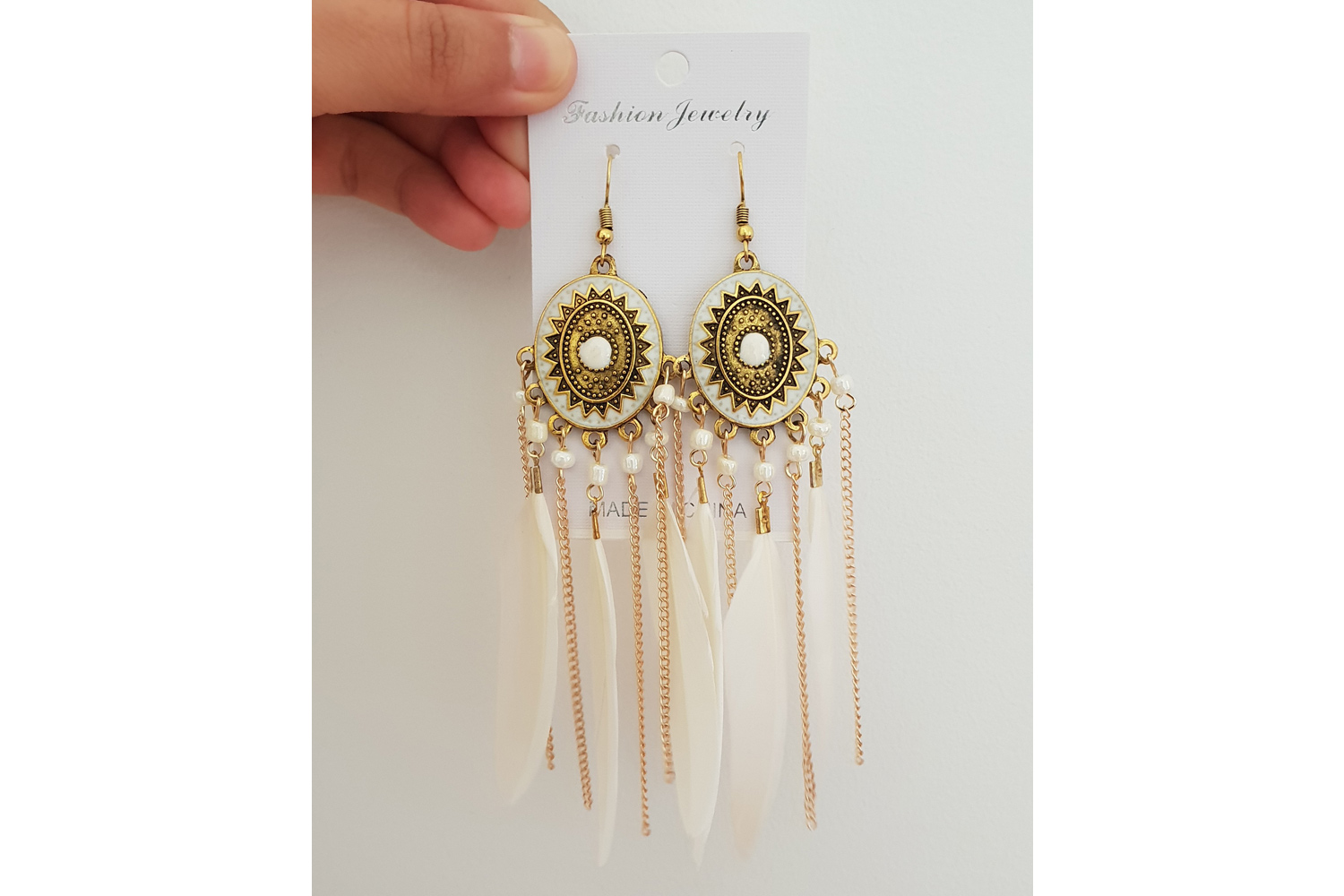 Boho Style Feather Dangle Long Earrings - ThePout.co