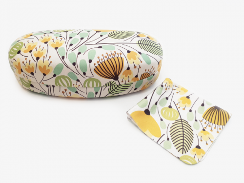 yellow blossom floral sunglasses case hard 2