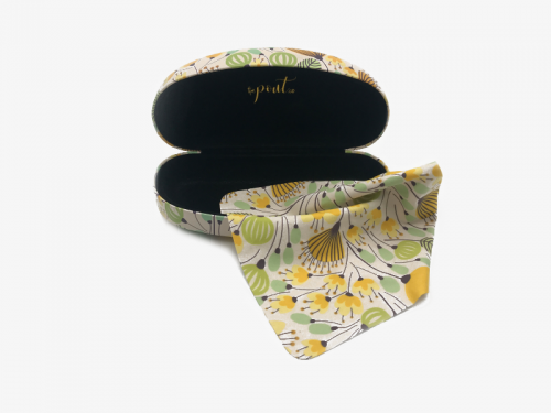 yellow blossom floral sunglasses case hard 3
