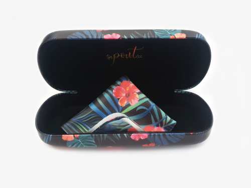 tropical affairs floral glasses case hard 3