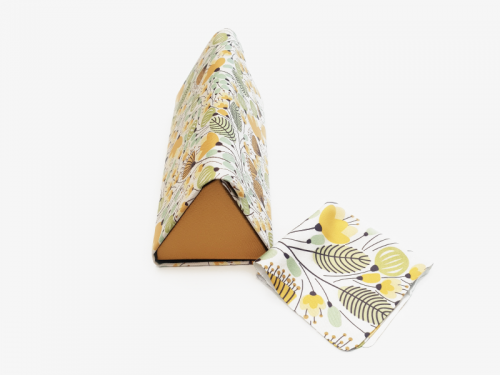 yellow blossoms floral glasses case foldable 2